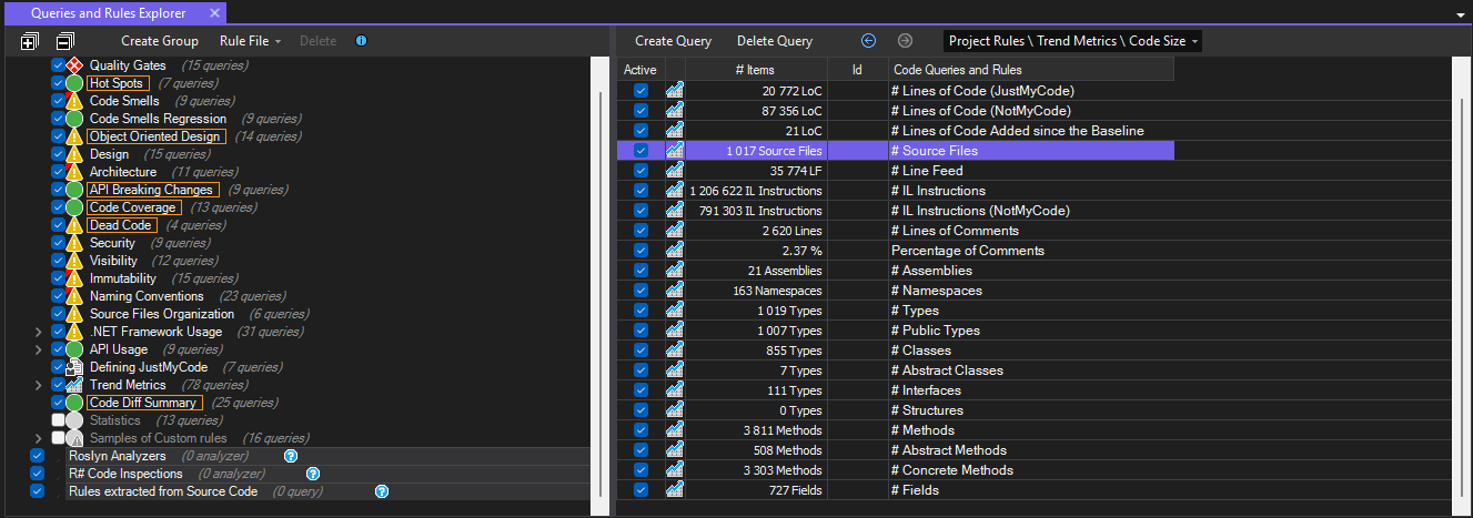Image showing the query and rules explorer
